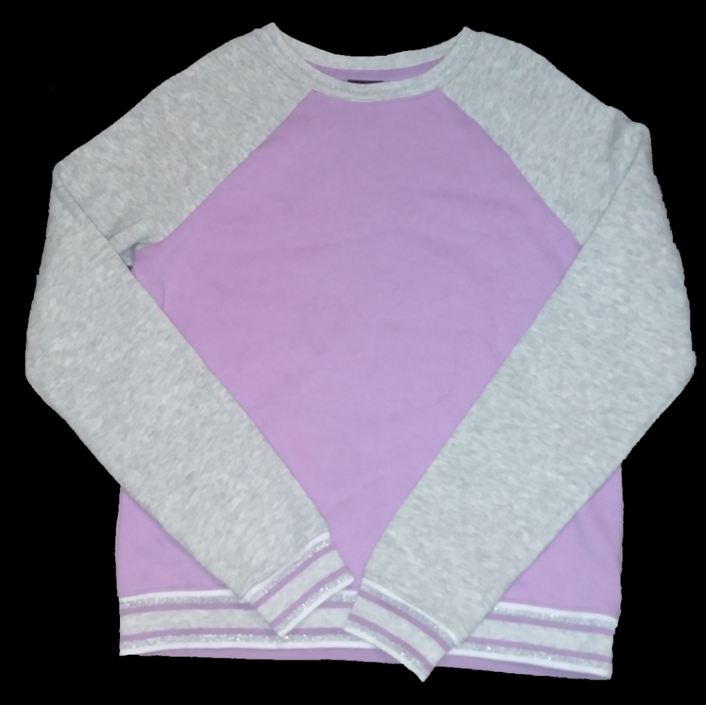 purple and grey girls sweater